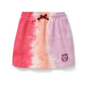 Justice Tie Dye Sweatshirt Skirt with built in shorts Skort Large 12/14